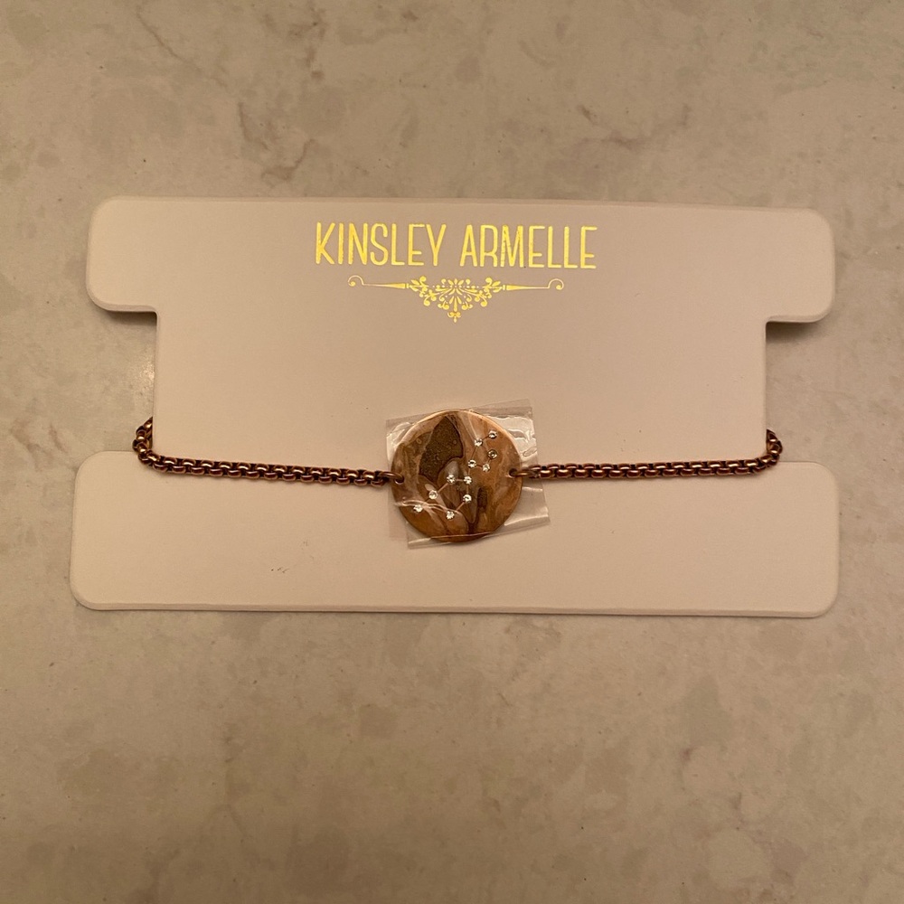 Kinsley Armelle Taurus astrology sign Bracelet in gold tone